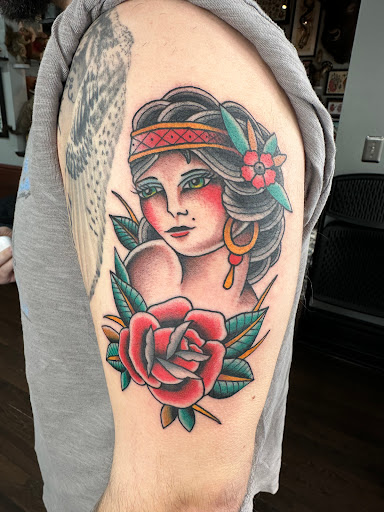 Explore lower leg tattoo ideas, creative tattoo ideas in Cleveland, available at Kollective Tattoo Studio