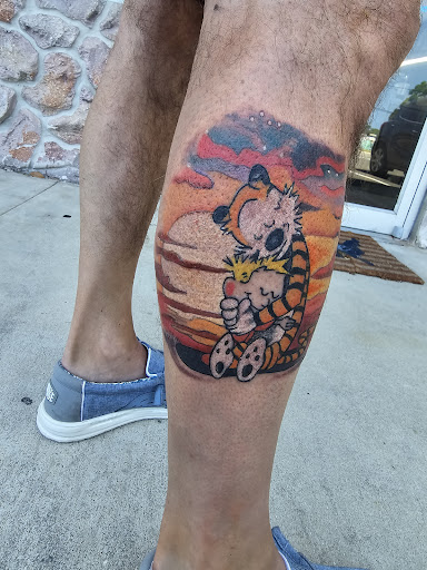 Explore landscape tattoo ideas, creative tattoo ideas in Port Orange, available at Electric Shark Tattoo Studio