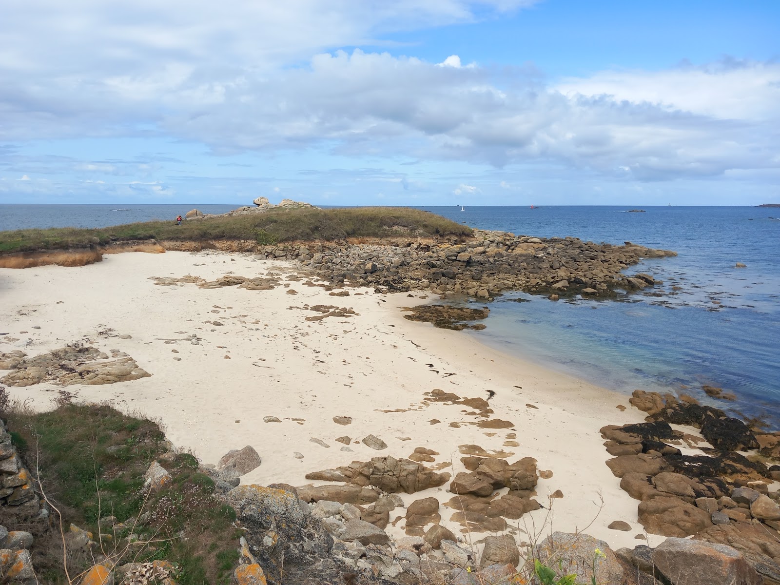 Foto di Pors Goret Plage con una superficie del sabbia beige