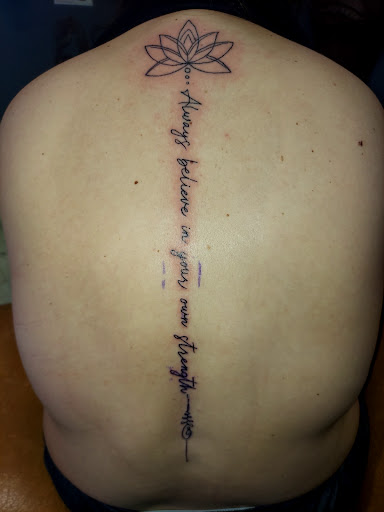 Explore swirl tattoo ideas, creative tattoo ideas in Odessa, available at Little Dragon Tattoos Studio