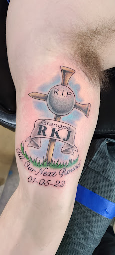 Explore camper tattoo ideas, creative tattoo ideas in Stetsonville, available at Solace Ink Company LLC