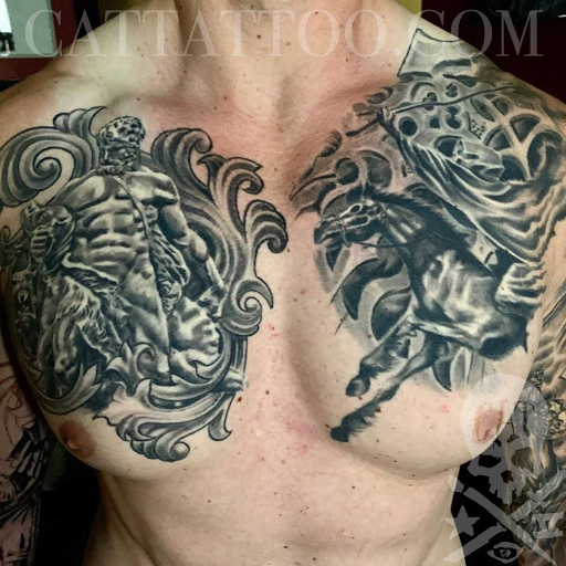 Explore tattoo ideas for music lovers, creative tattoo ideas in Addison, available at Cat Tattoo