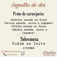 Menu du Coelho à Póvoa de Lanhoso