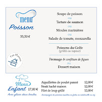 Restaurant de poisson Le Beau Rivage à Ajaccio (la carte)