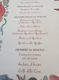 Menu du TRATTORIA CASTROLA à Castel di Casio
