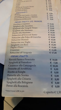Menu / carte de Spaghetteria Pizzeria da Franco à Tre Fontane