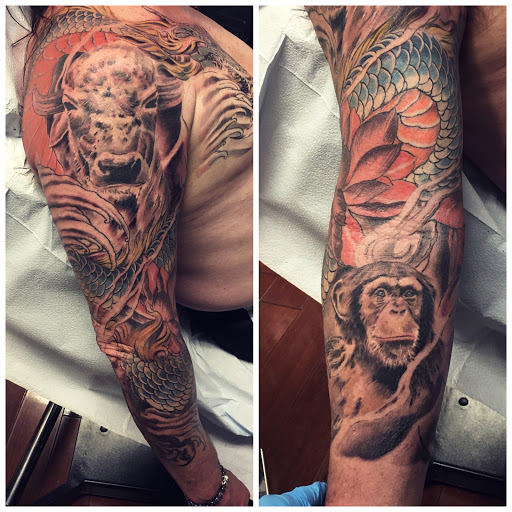 Explore knights templar tattoo ideas, creative tattoo ideas in Alhambra, available at IFA2 Tattoo Studio