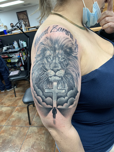 Explore tattoo shop name ideas, creative tattoo ideas in San Antonio, available at Firme Copias Tattoo Studio