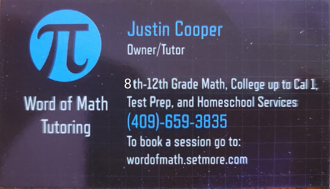 Word of Math Tutoring with Justin Cooper