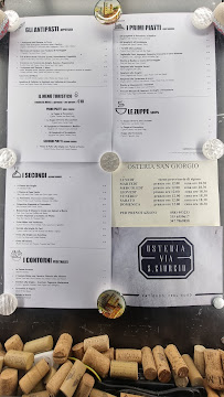 Menu / carte de Osteria San Giorgio à Lucca