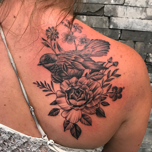 Explore mens space tattoo ideas, creative tattoo ideas in Cape Coral, available at Raabery Ink Society