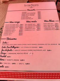 La mia Toscana à Saint-Jean-de-Luz menu