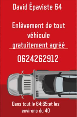 ÉPAVISTE 64: Enlèvement vehicule épave VHU - Récupération et préparation pour destruction 65 Pau Lons Lescar à Pau