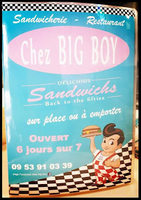 Chez Big Boy à Le Pouliguen menu