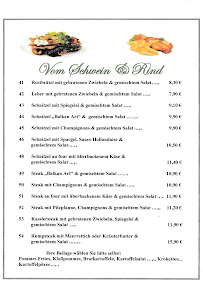 Menu / carte de Gaststätte Grüner Baum à Zeulenroda-Triebes