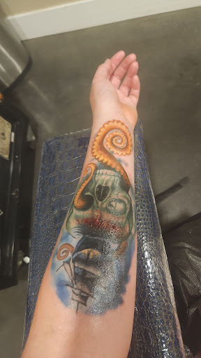 Explore neck tattoos for women ideas, creative tattoo ideas in Hesperia, available at Black Anchor Collective