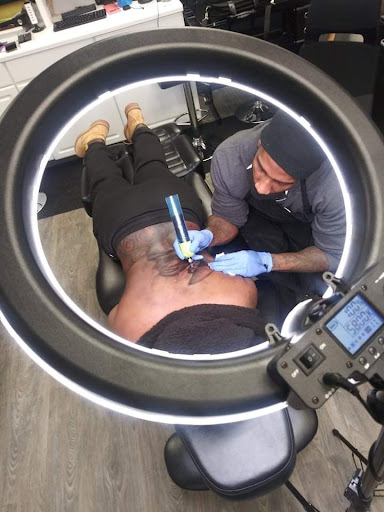 Explore mirrored tattoo ideas, creative tattoo ideas in Schaumburg, available at Urban Rebels Ink