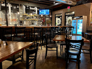 A row of beer taps