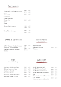 Carte du Jansen's Steakhouse à Passau