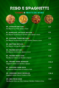 Menu du Abinaya Ristorante Indiano à Milan