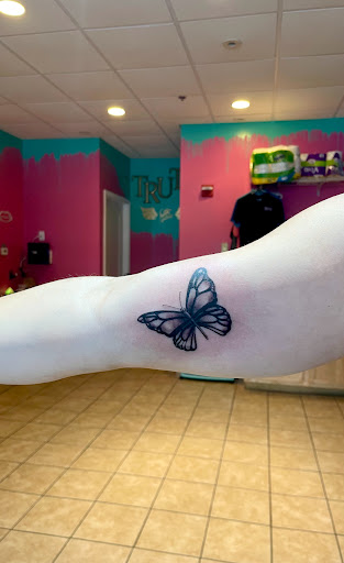 Explore kiss lip tattoo ideas, creative tattoo ideas in Berwick, available at Truth Custom Tattoo, Design & Gallery