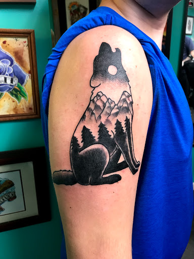 Explore irish flag tattoo ideas, creative tattoo ideas in Kansas City, available at Golden Stag Tattoo and Gallery