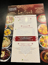 Carte du Le Souk Restaurant des sables à Aubière