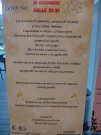 ZeroUno à Bussero menu