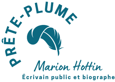 Prête-plume - Marion Hottin écrivain biographe et rédactrice indépendante à Hem