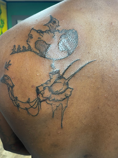 Explore tattoo coverup ideas, creative tattoo ideas in Mount Holly, available at Permanent Vacation Tattoos