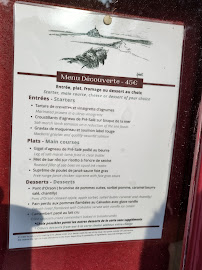 La Ferme Saint-Michel à Le Mont-Saint-Michel menu