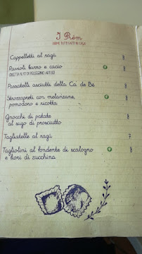 Ca’ de Bè Osteria Enoteca à Bertinoro menu