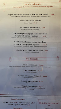 Restaurant Maleville à Beynac-et-Cazenac carte