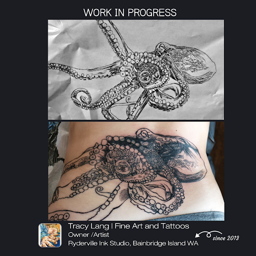 Explore female shoulder tattoo ideas, creative tattoo ideas in Bainbridge Island, available at Ryderville Ink Tattoos & Fine Art
