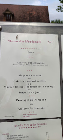 Restaurant Ferme auberge de la colline gourmande à La Douze (la carte)