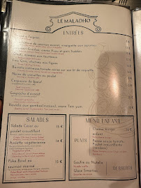 Restaurant halal Le Maladho à Paris (le menu)