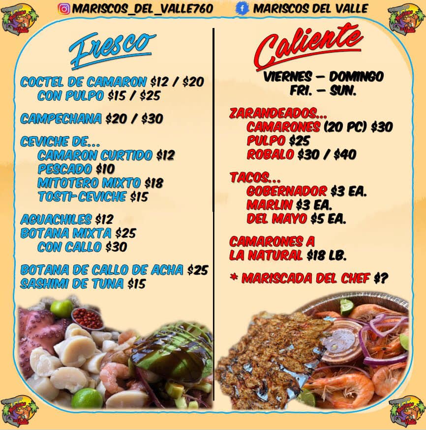 Mariscos Del Valle