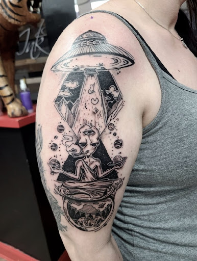 Explore tattoos for men ideas, creative tattoo ideas in Lewes, available at Ancient Art Tattoo & Piercing Studio