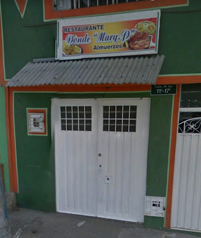 Restaurante Donde "Mary, P" Almuerzos, Altamira, Usme