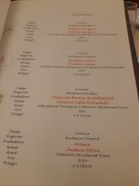 Ristorante Tullio à Rome menu