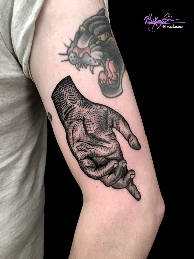 Explore fire and air tattoo ideas, creative tattoo ideas in Williamsburg, available at Charon Arts