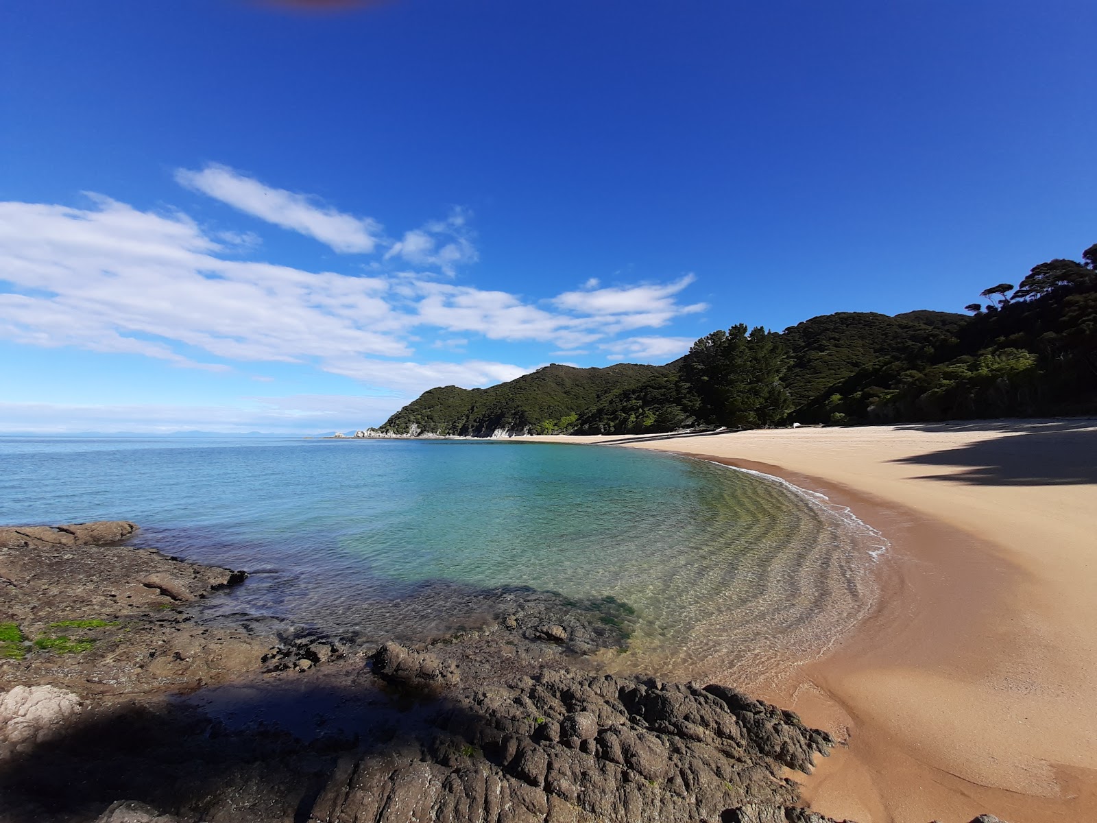 Foto di Mutton Beach con una superficie del sabbia beige
