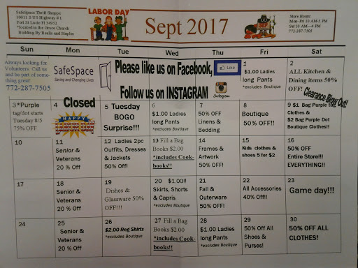 Thrift Store «SafeSpace Thrift Shoppe», reviews and photos, 10011 US-1, Port St Lucie, FL 34952, USA