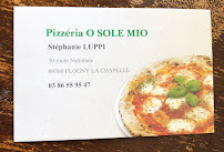 Carte du Pizzéria O Sole Mio à Flogny-la-Chapelle