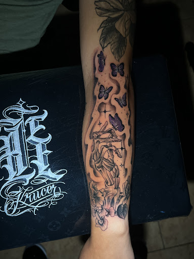 Explore 3 initial tattoo ideas, creative tattoo ideas in Fresno, available at Grizzly Tattoo Studio