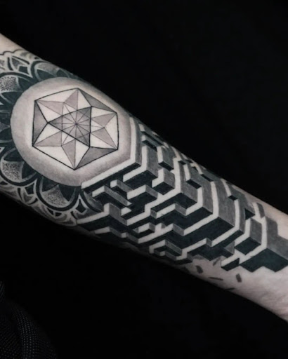 Explore black metal tattoo ideas, creative tattoo ideas in Chicago, available at Black Atlas Studios