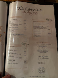 Menu du Le Comptoir d'Alice à Megève