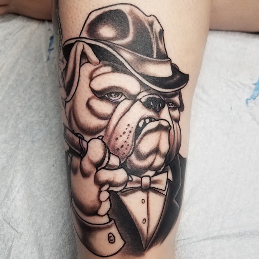 Explore rottweiler tattoo ideas, creative tattoo ideas in Denver, available at CREATUREARCADE TATTOO AND ILLUSTRATION-LOCATED IN LAKEWOOD CO