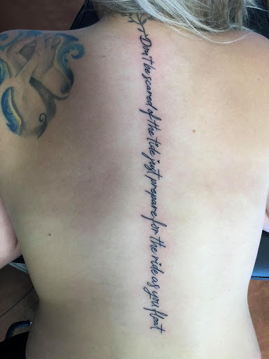 Explore back tattoo idea, creative tattoo ideas in Aledo, available at Elevated Tattoo & Piercing