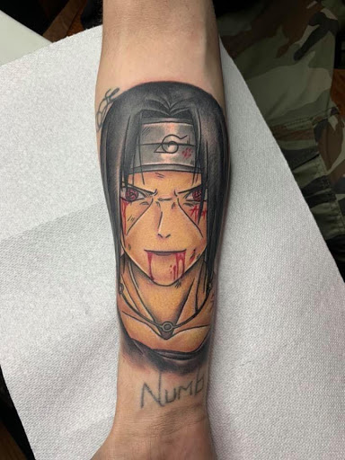 Explore cover up tattoo ideas on thigh, creative tattoo ideas in Lake Villa, available at Eternal Tiger Tattoo